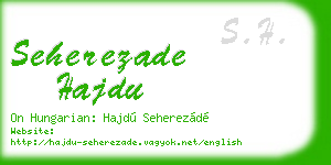 seherezade hajdu business card