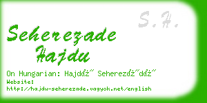 seherezade hajdu business card